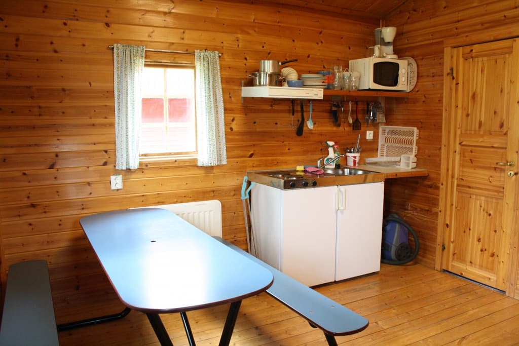 Interiör i självhushållsstugan 26 kvm